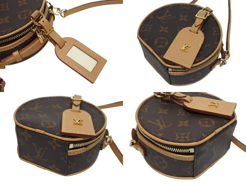 Louis Vuitton Mini Boite Chapeau Shoulder Bag Monogram Canvas Vachetta Leather — view 7