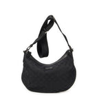 Gucci Half Moon Zip Messenger Black GG Canvas