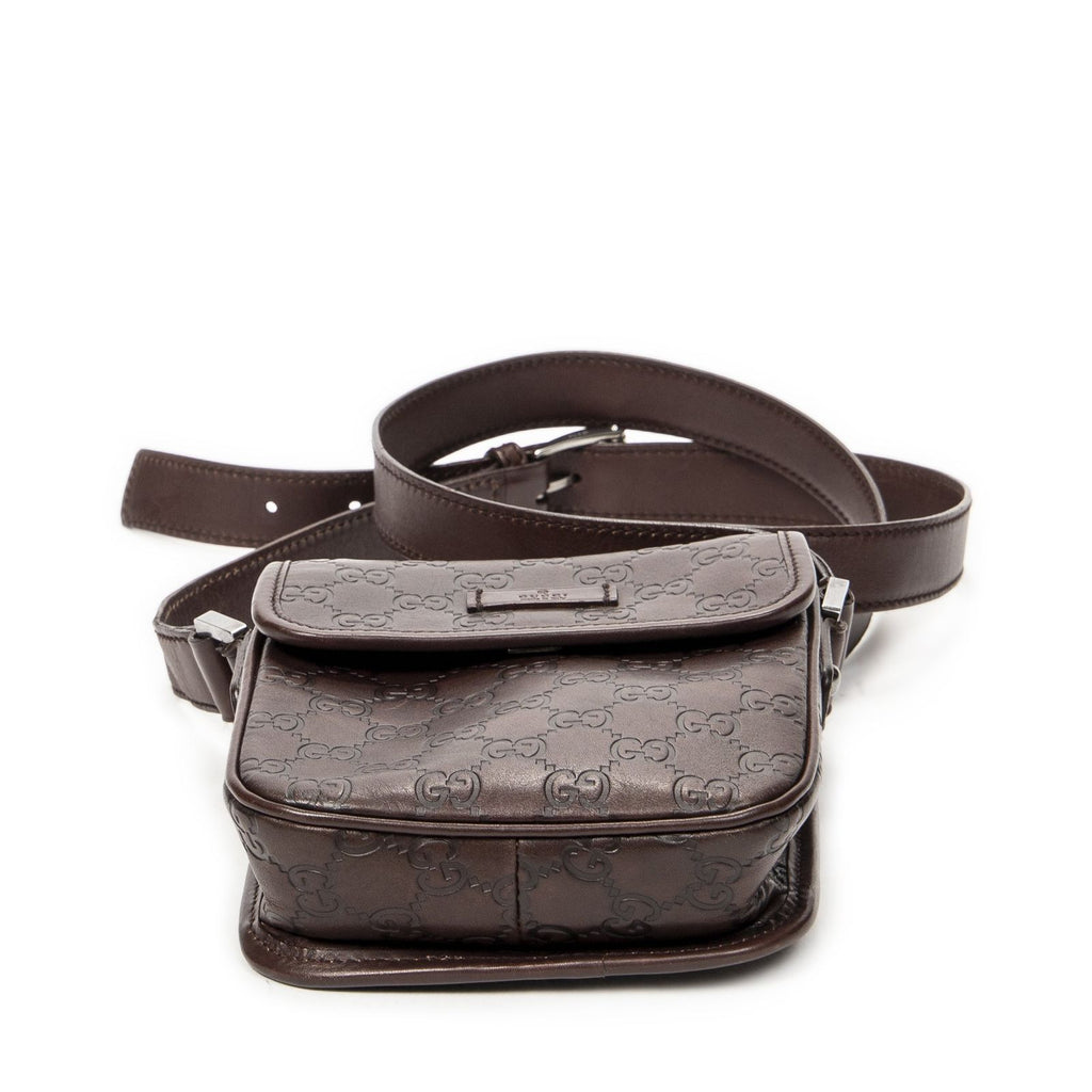 Gucci Mini Faux Crossbody Dark Brown Guccissima — view 6