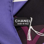 Chanel Scarf Purple Pink Silk — view 5