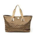 Gucci Large Web Oriental Tote Gold GG Satin Canvas