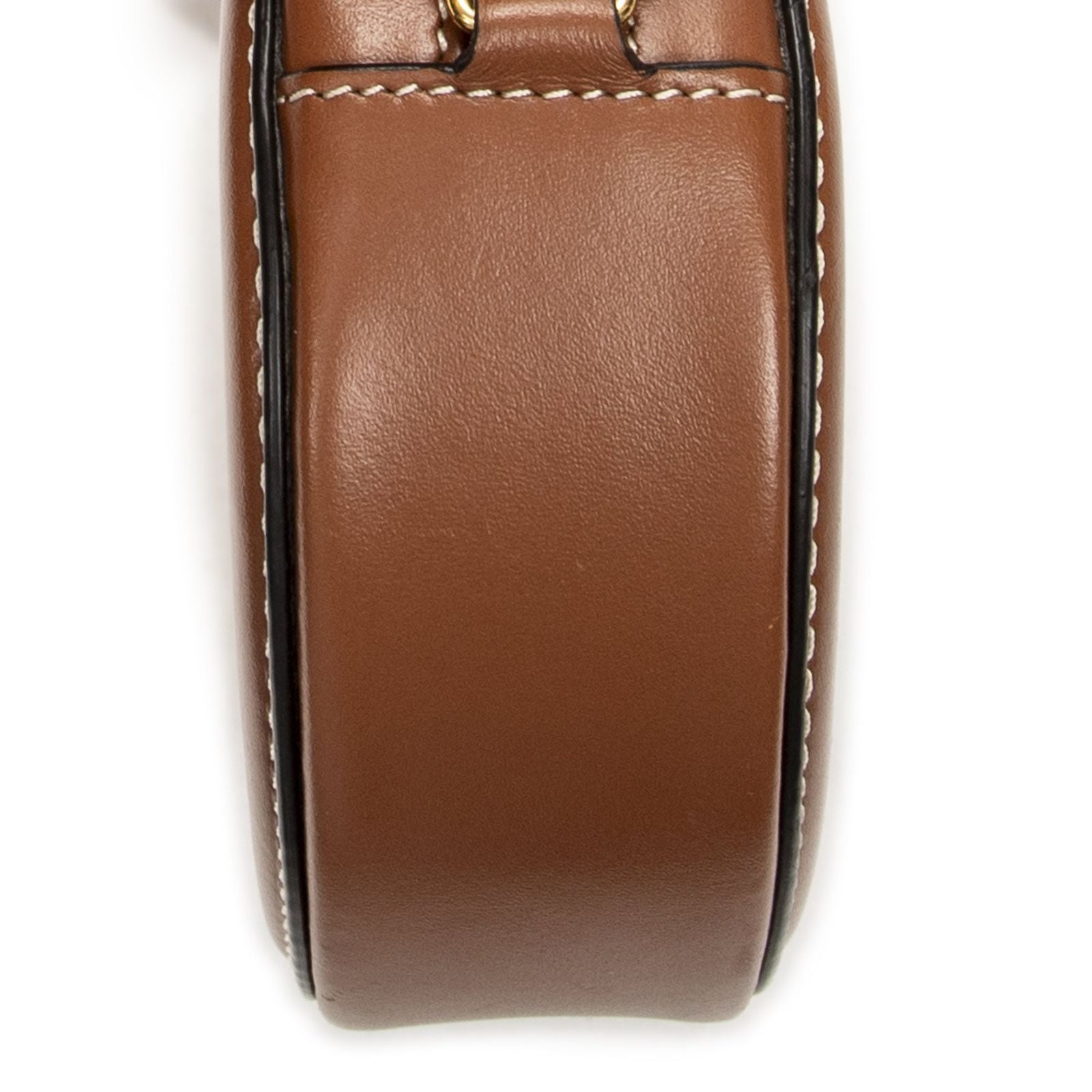 Celine Triomphe Oval Crossbody Brown Calfskin Leather — view 8