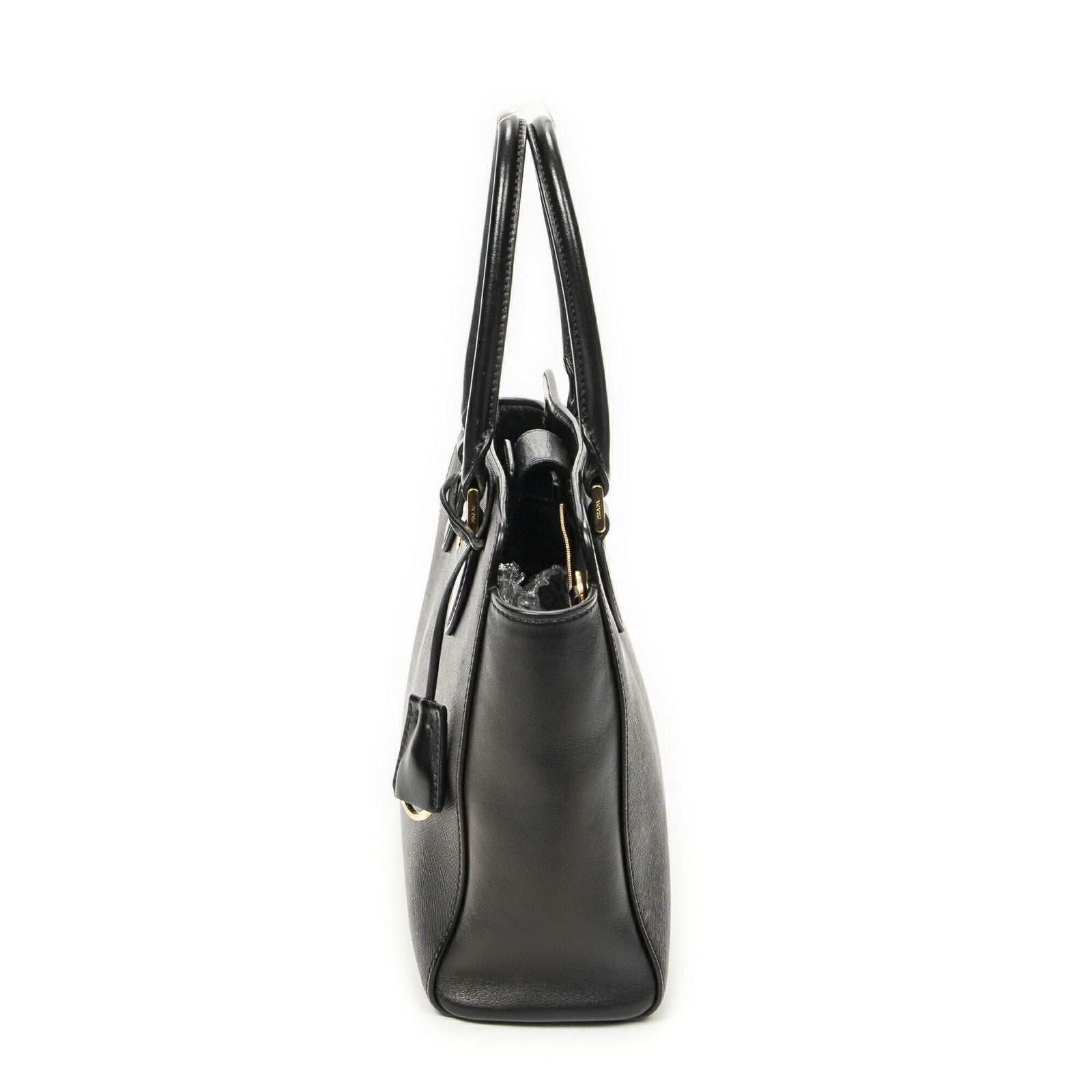 Prada Convertible Tote Black Saffiano Leather — view 3