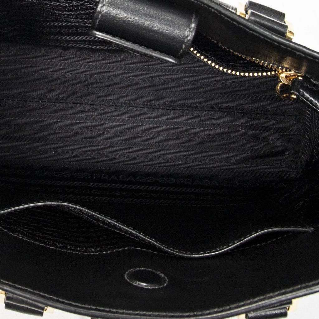 Prada Convertible Tote Black Saffiano Leather — view 9