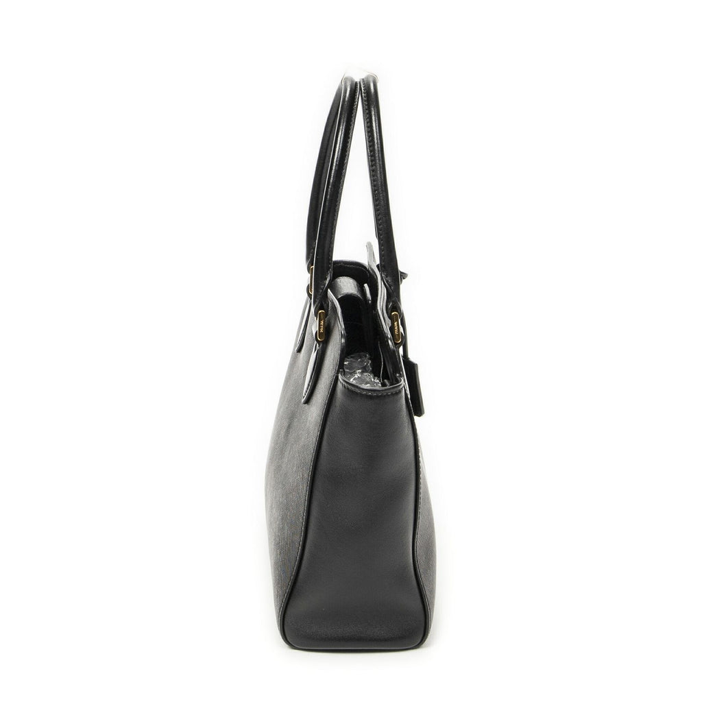Prada Convertible Tote Black Saffiano Leather — view 4