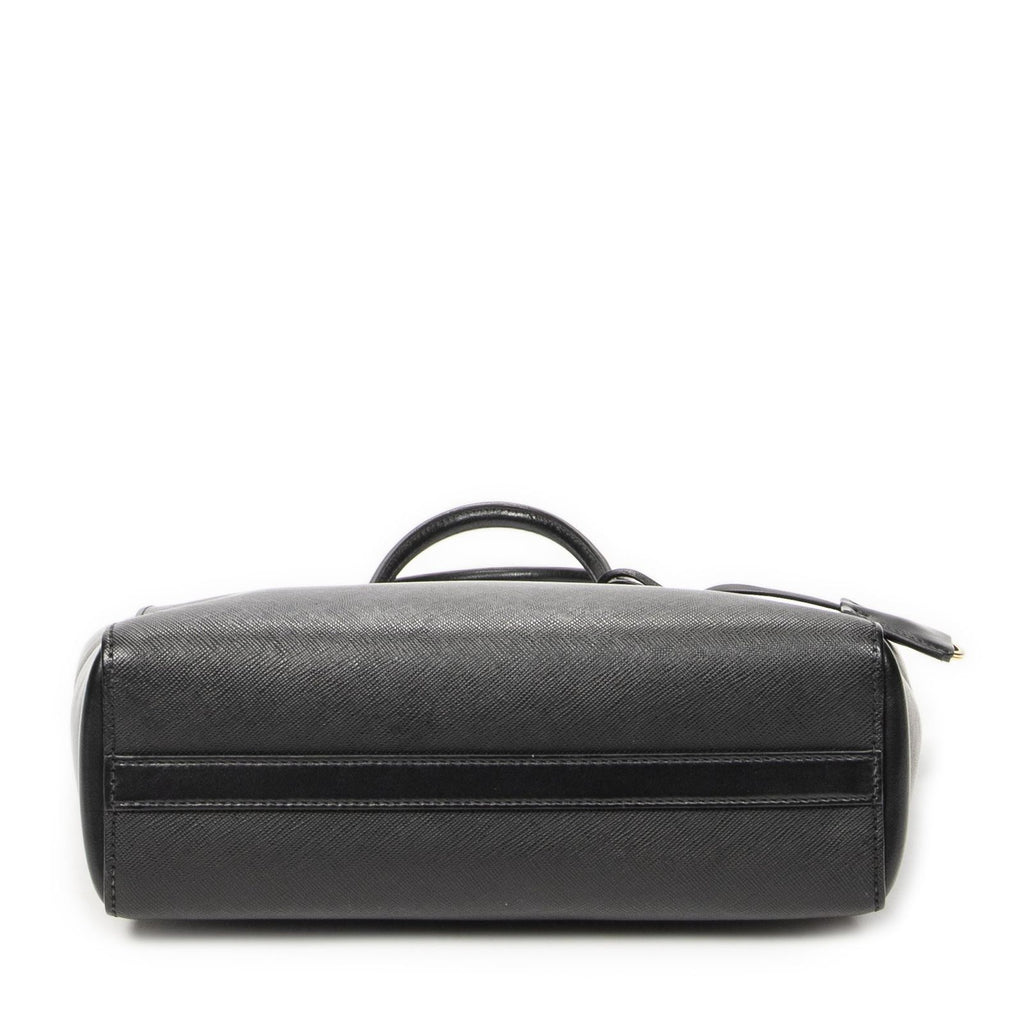 Prada Convertible Tote Black Saffiano Leather — view 6