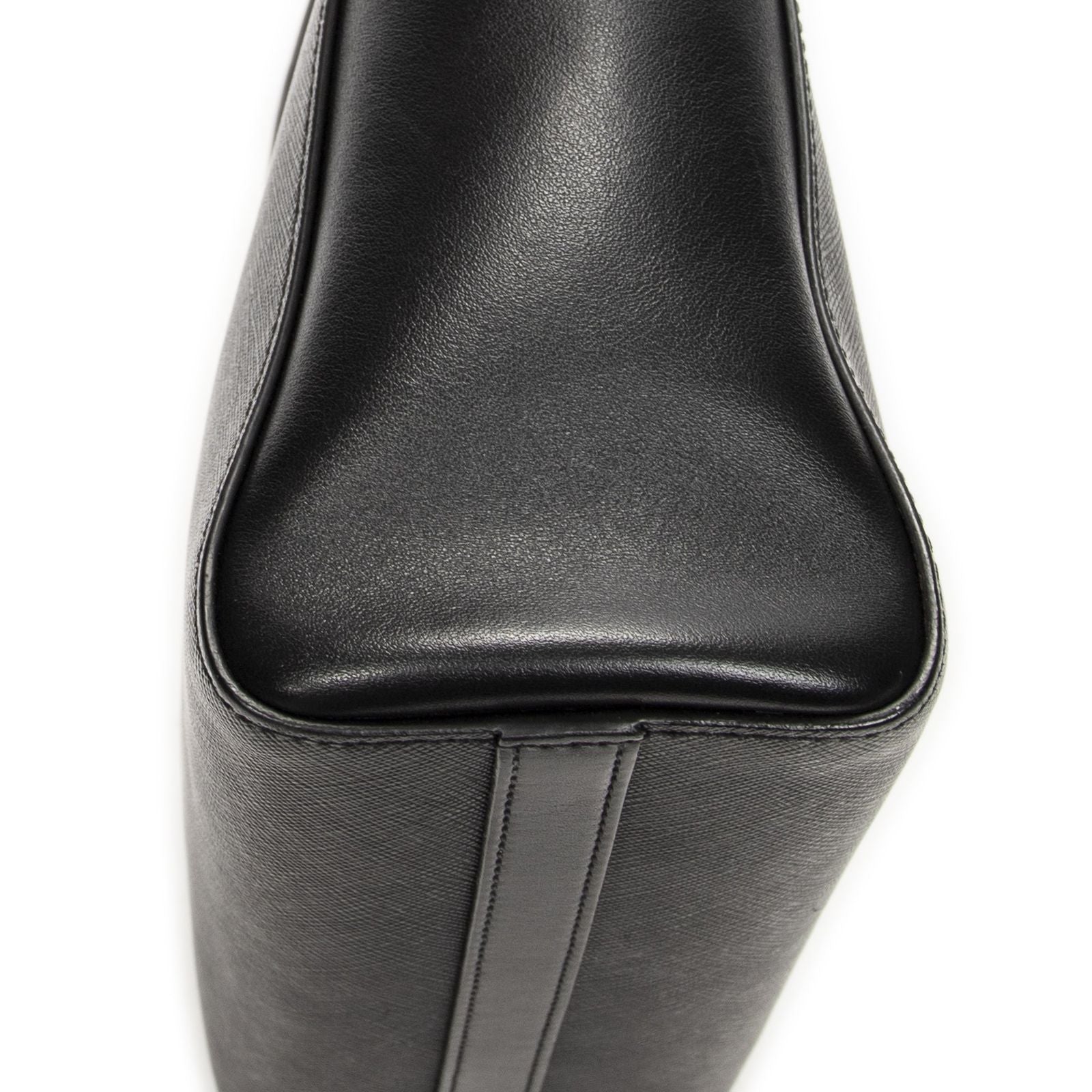 Prada Convertible Tote Black Saffiano Leather — view 7