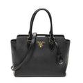 Prada Convertible Tote Black Saffiano Leather