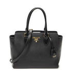 Prada Convertible Tote Black Saffiano Leather