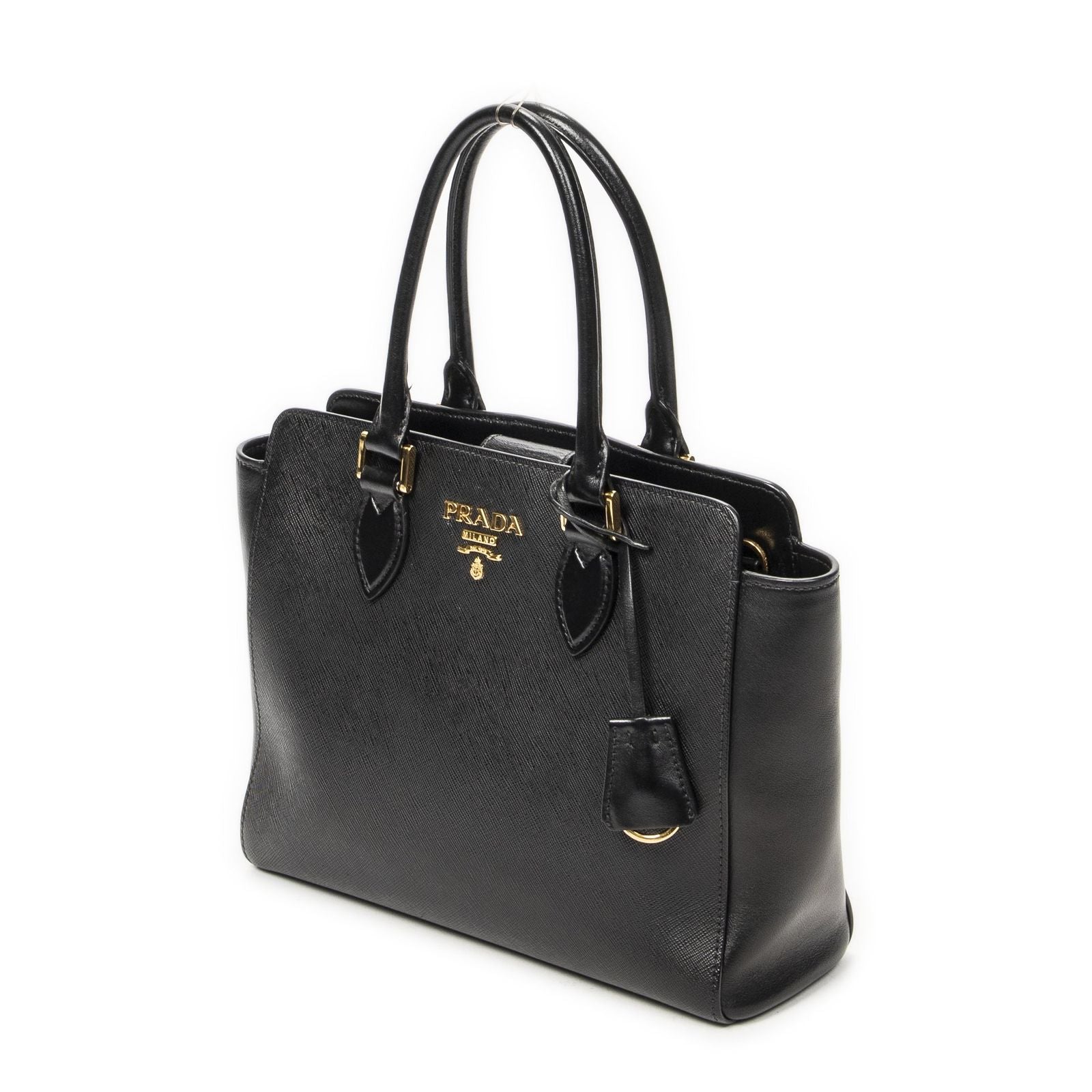 Prada Convertible Tote Black Saffiano Leather — view 2