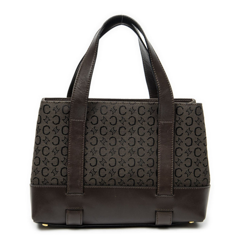 Celine Open Tote Brown C Macadam Canvas — view 5