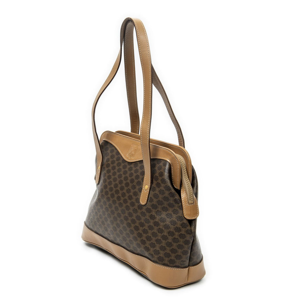 Celine Zip Tote Beige Brown Macadam Canvas — view 2