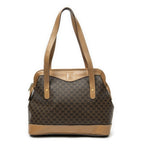 Celine Zip Tote Beige Brown Macadam Canvas