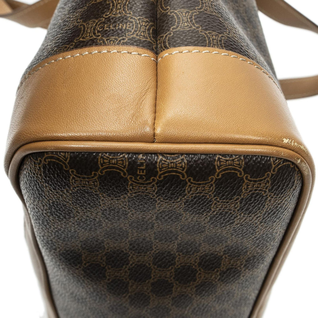 Celine Zip Tote Beige Brown Macadam Canvas — view 8