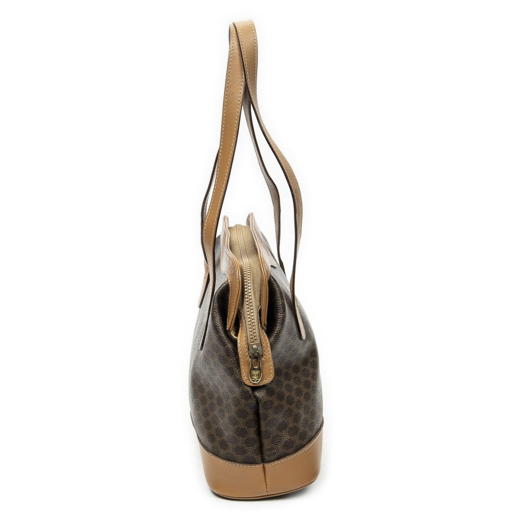 Celine Zip Tote Beige Brown Macadam Canvas — view 4