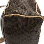 Celine Drawstring Flap Backpack Beige Brown Macadam Canvas — view 8