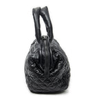 Chanel Coco Cocoon Bowla Black Quilted Nylon Canvas Messenger — view 3