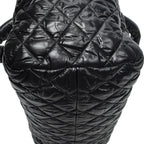 Chanel Coco Cocoon Bowla Black Quilted Nylon Canvas Messenger — view 8