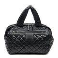 Chanel Coco Cocoon Bowla Black Quilted Nylon Canvas Messenger