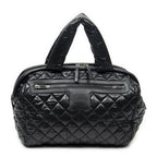 Chanel Coco Cocoon Bowla Black Quilted Nylon Canvas Messenger