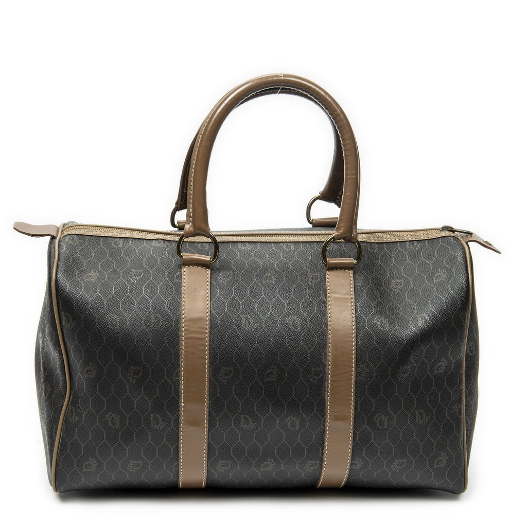 Dior Midi Amboston Gray Brown Macadam Canvas Shoulder — view 5