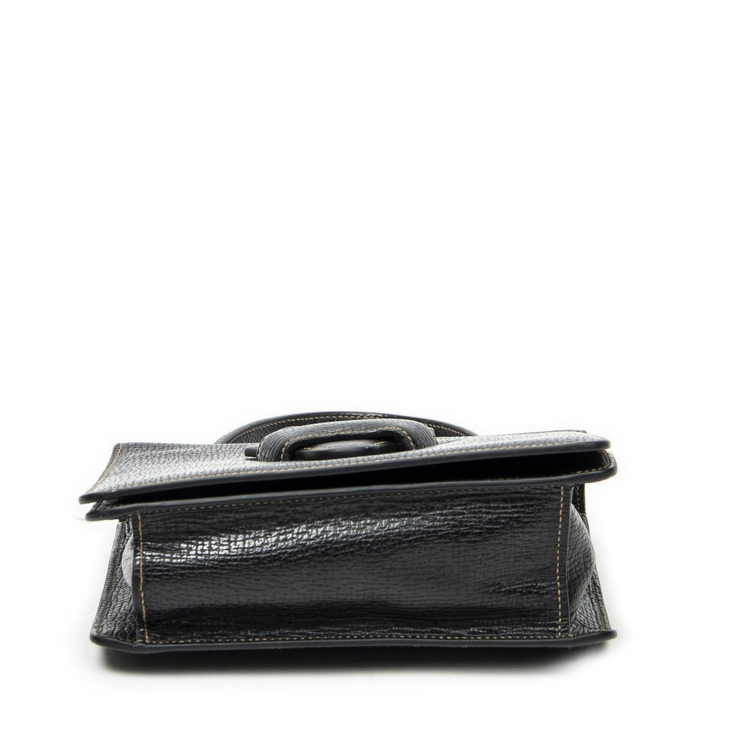 Loewe Vintage Square Flap Black Gray Calfskin Leather — view 6
