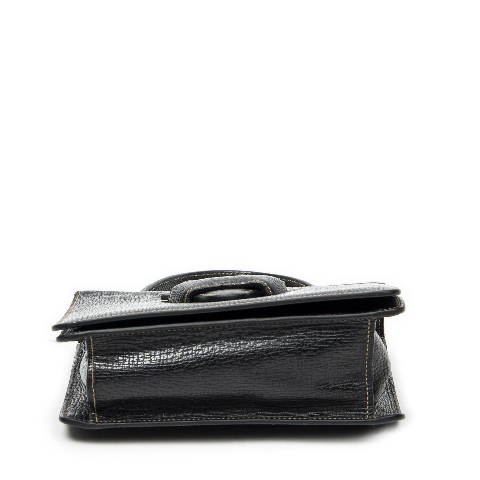 Loewe Vintage Square Flap Black Gray Calfskin Leather — view 6