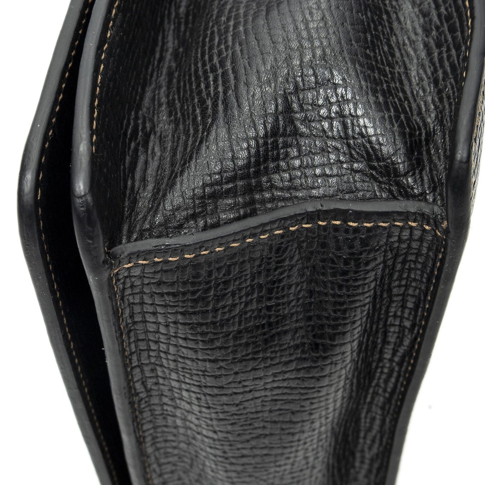 Loewe Vintage Square Flap Black Gray Calfskin Leather — view 8