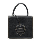 Loewe Vintage Square Flap Black Gray Calfskin Leather