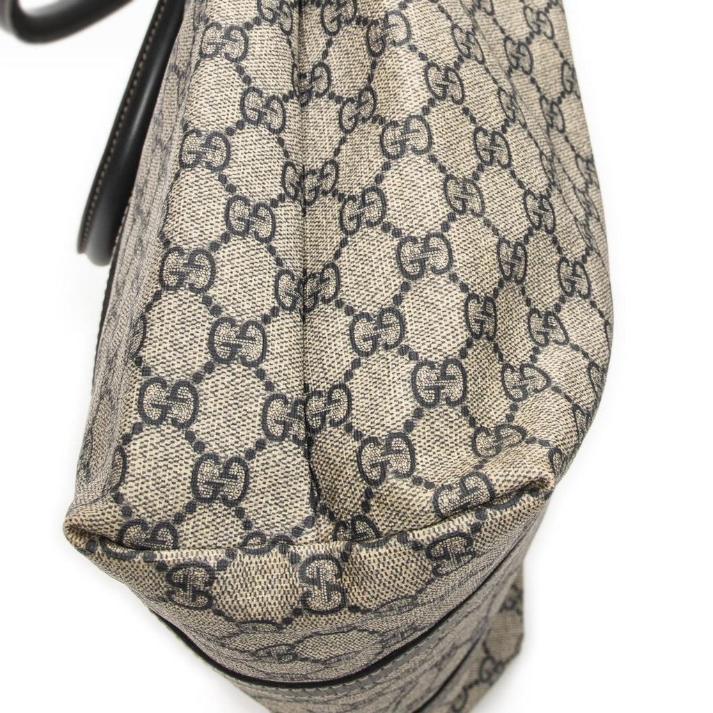 Gucci Vertical Tote Navy Beige Supreme Canvas — view 7