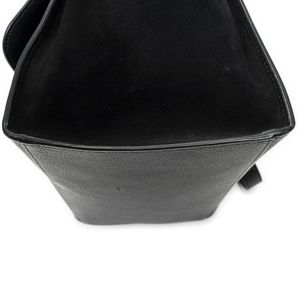 Celine Midi Trapeze Black Gray Calfskin Leather Messenger — view 8