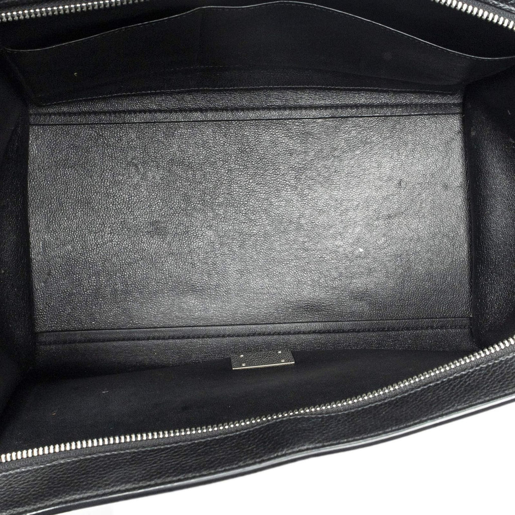 Celine Midi Trapeze Black Gray Calfskin Leather Messenger — view 9