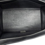 Celine Midi Trapeze Black Gray Calfskin Leather Messenger — view 9