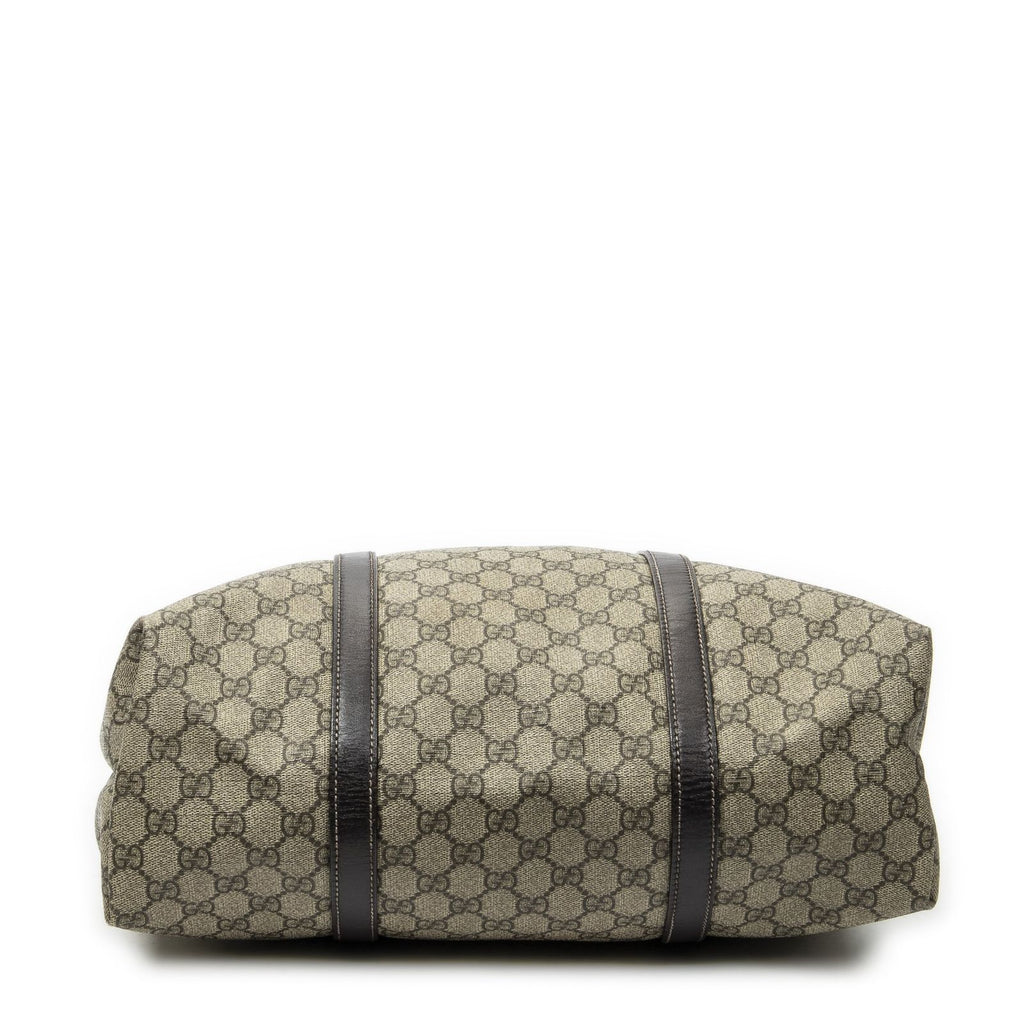 Gucci Vertical Tote Dark Brown Beige Supreme Canvas — view 6