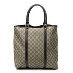 Gucci Vertical Tote Dark Brown Beige Supreme Canvas — view 5