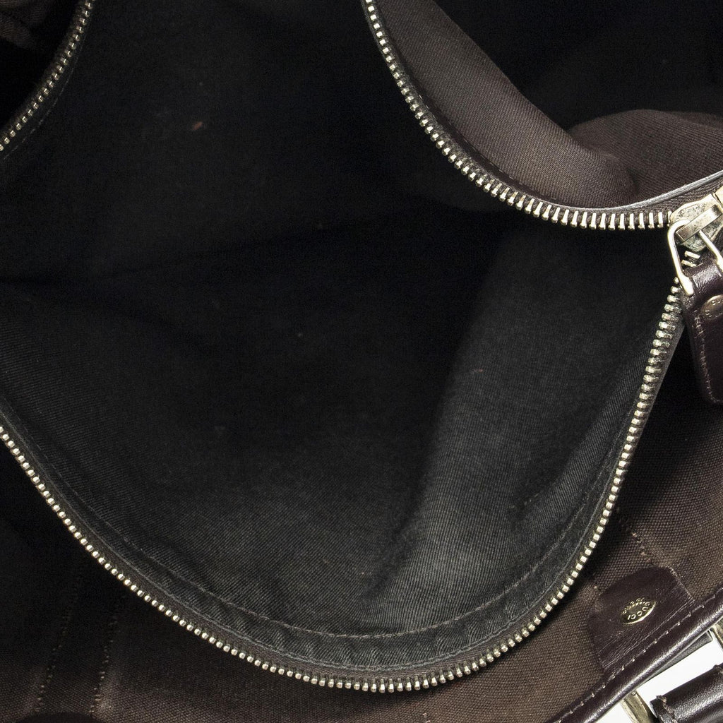 Gucci Vertical Tote Dark Brown Beige Supreme Canvas — view 9