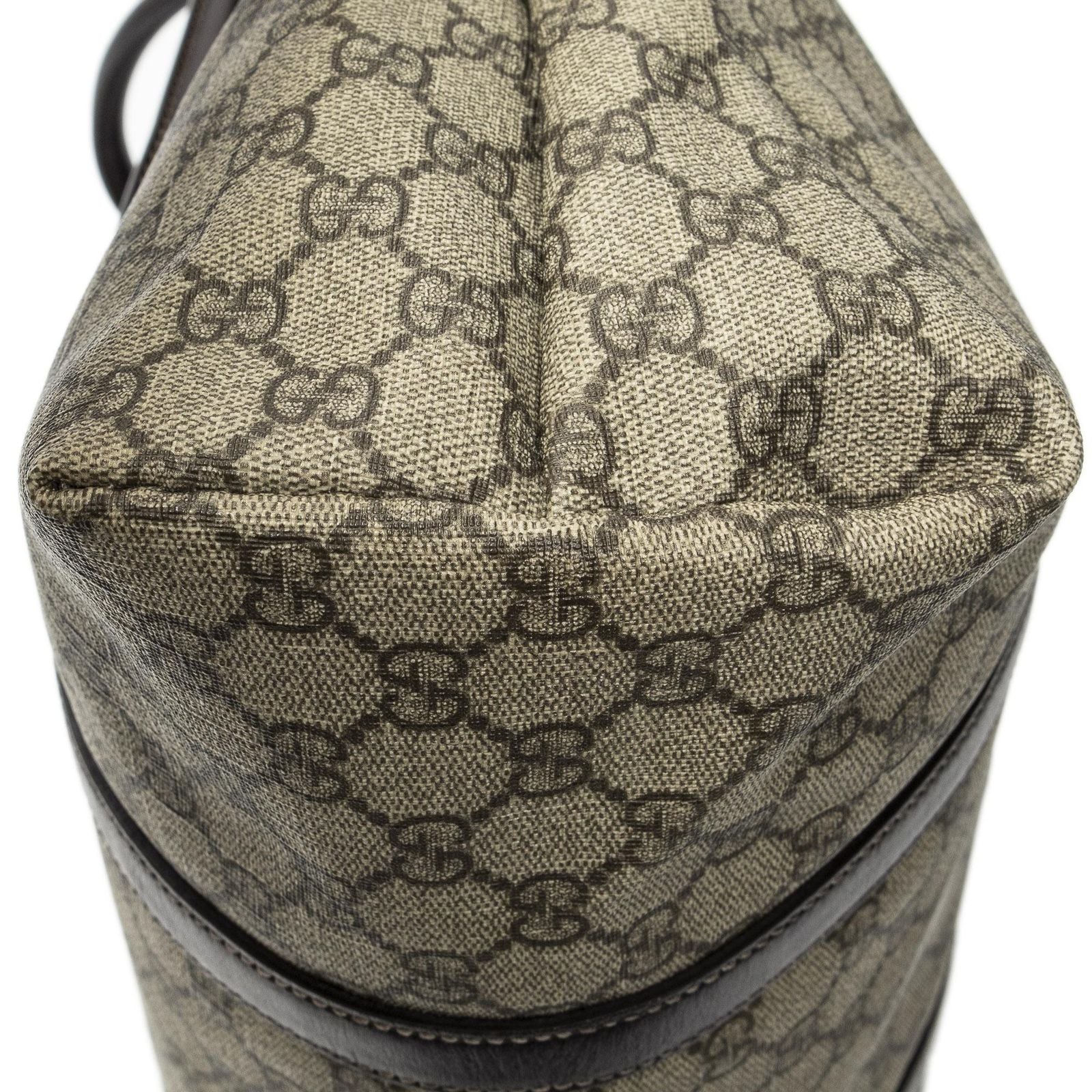 Gucci Vertical Tote Dark Brown Beige Supreme Canvas — view 7