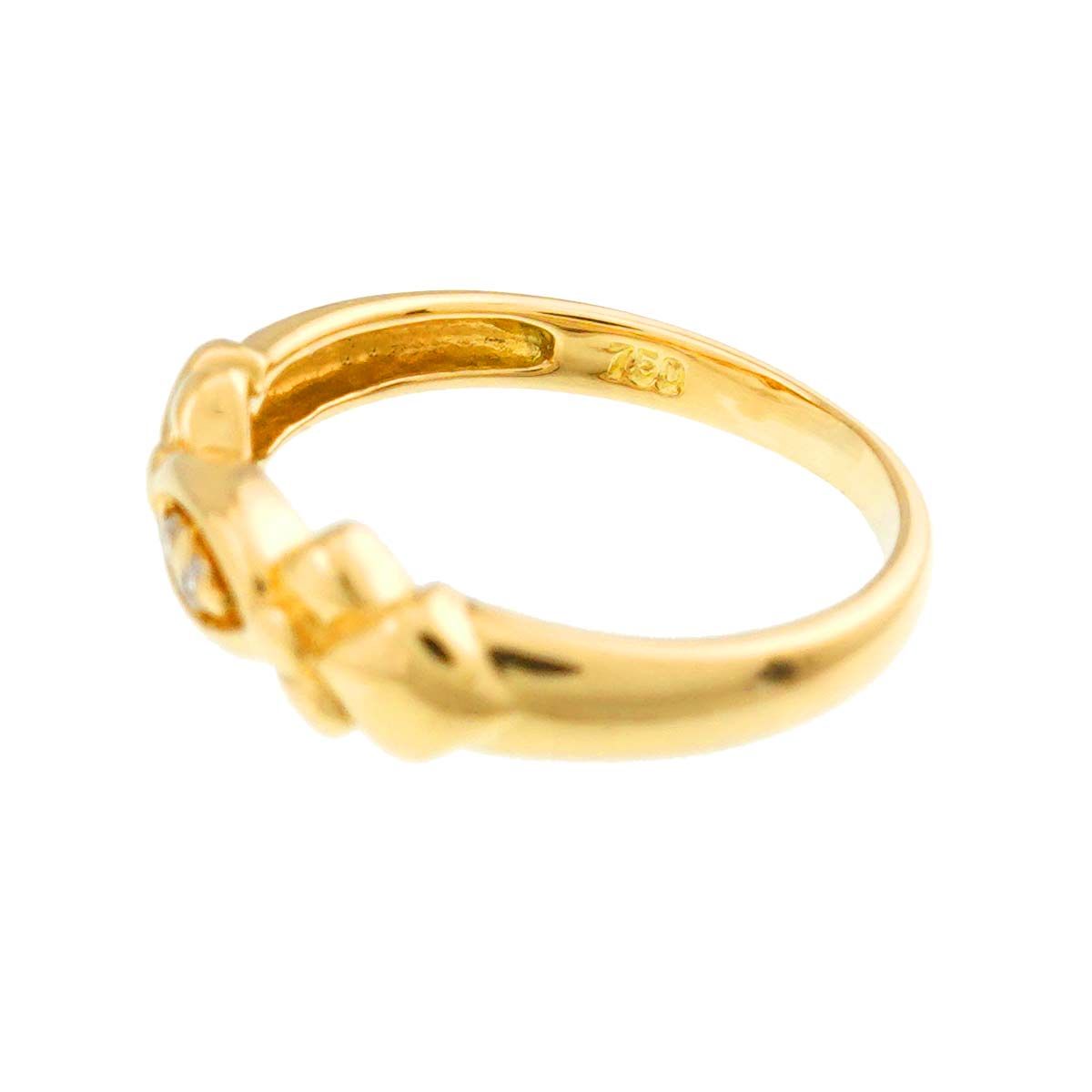 Dior Ring Diamond 18k YG Yellow Gold 750 CD