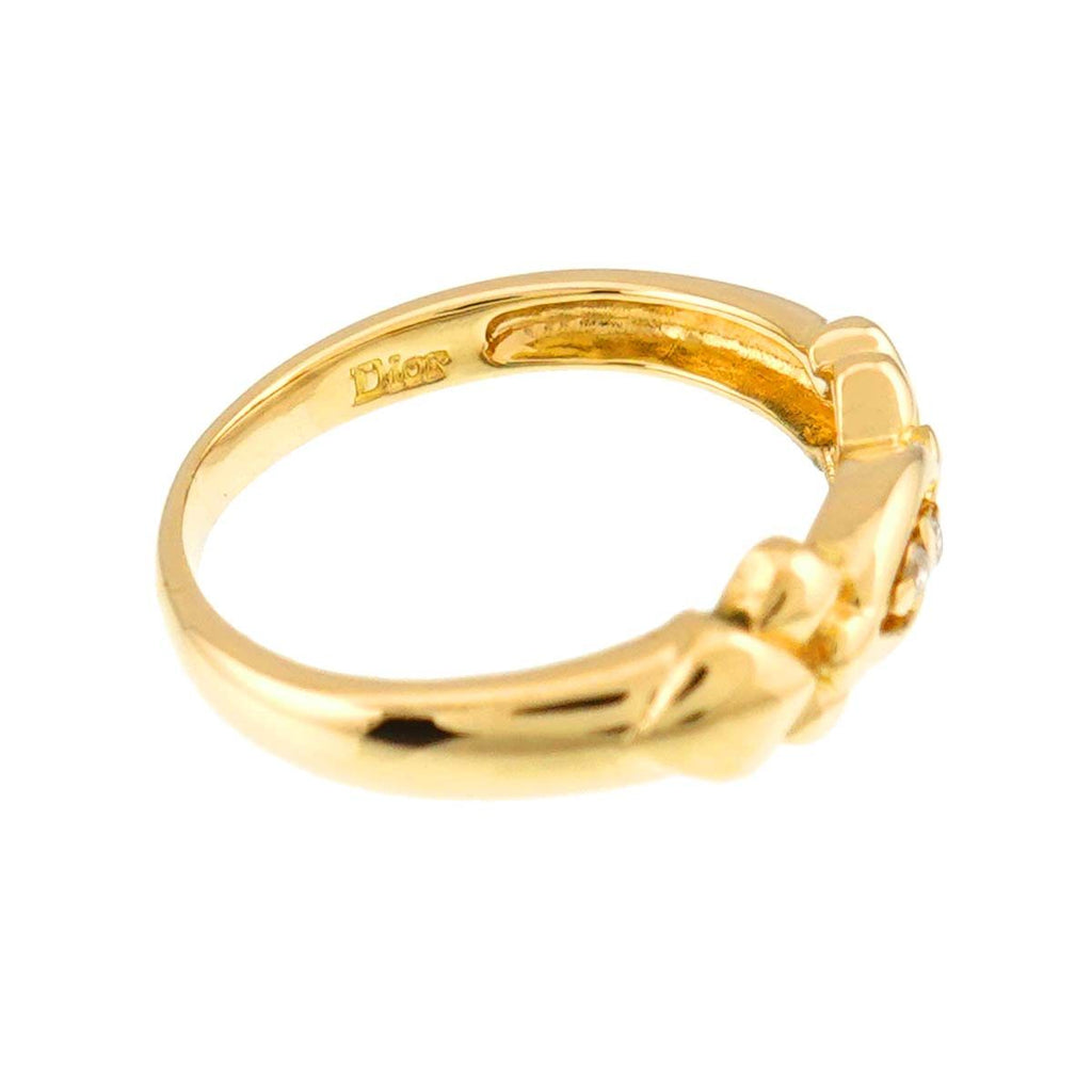 Dior Ring Diamond 18k YG Yellow Gold 750 CD
