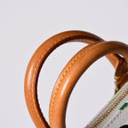 Louis Vuitton Monogram Multicolor Mini Speedy Handbag Vachetta Leather White — view 5