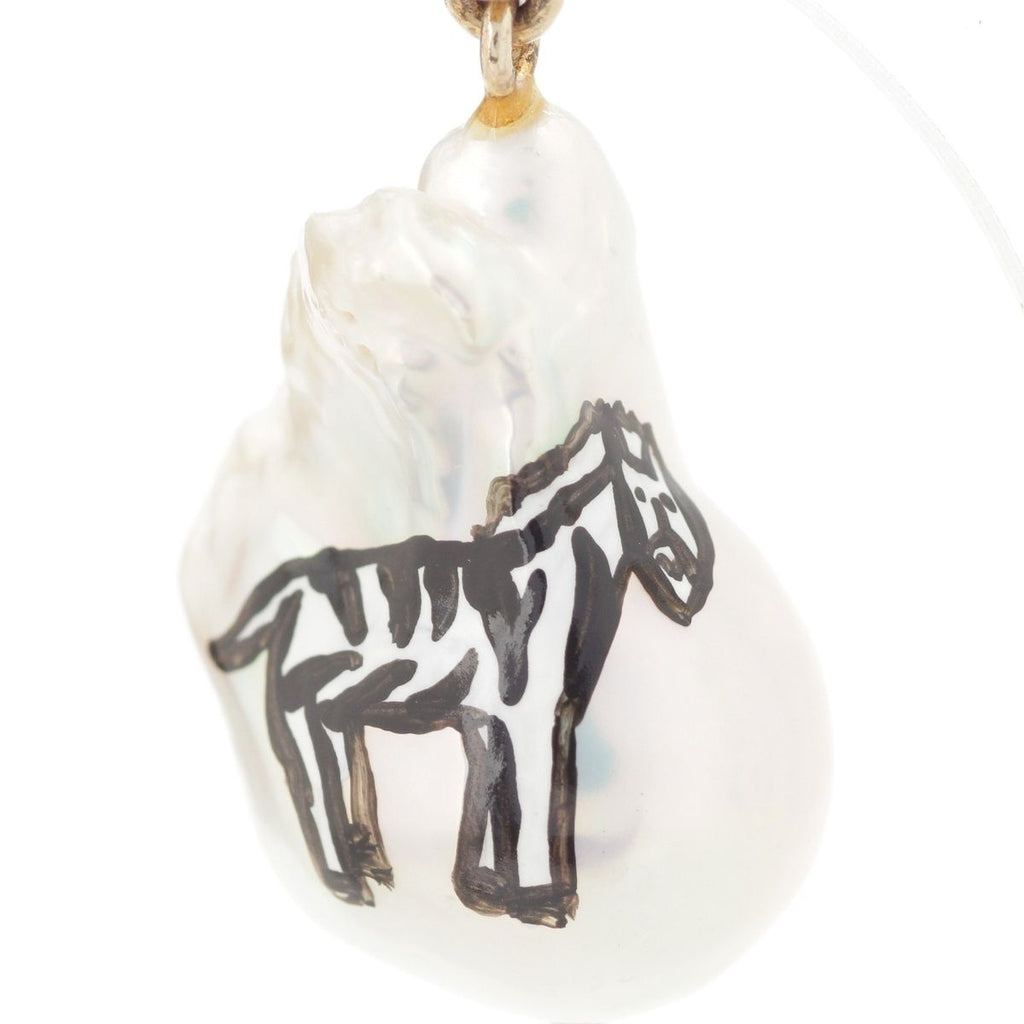 Bottega Veneta Animal Pearl Earrings White — view 3