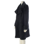 Chanel Coco Button Check Zip Up Black 42 Shoulder — view 2