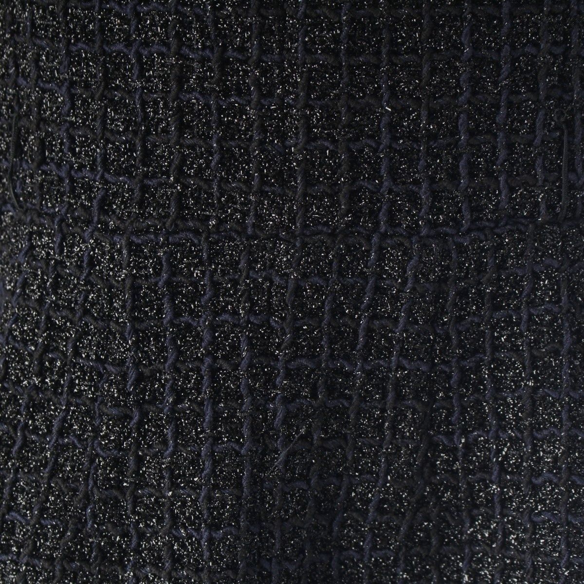 Chanel Coco Button Check Zip Up Black 42 Shoulder — view 8