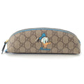 Gucci Disney GG Supreme Donald Duck Pen Case Stationery Beige Blue