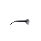 Chanel Rimless Shield Sunglasses Eyewear 120 CC Logo Black Brown — view 5
