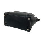 Celine Luggage Micro Leather Boston Bag Tote Black — view 8
