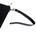 Gucci Clutch GG Embossed Leather Black Second with Wrist Strap — view 7