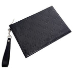Gucci Clutch GG Embossed Leather Black Second with Wrist Strap — view 2