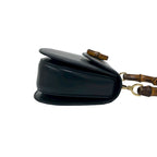 Gucci Vintage Bamb Leather 2-Way Shoulder Bag Black — view 6