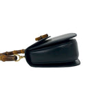 Gucci Vintage Bamb Leather 2-Way Shoulder Bag Black — view 5
